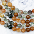 8mm Rainbow Phantom Quartz Bead Half Strand S15