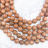 10mm Copper Goldstone Bead Strand Q14