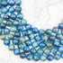 10mm Dyed Teal Tiger's Eye Bead Strand D27