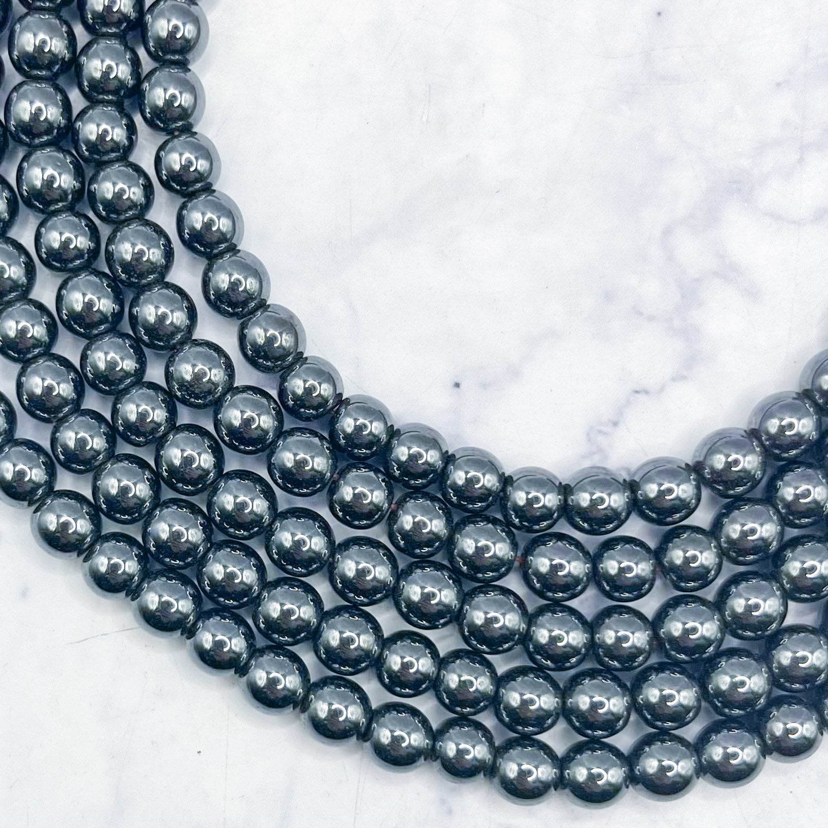 6mm Hematite Bead Strand S6