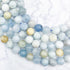 10mm Aquamarine Beryl Bead Strand P32