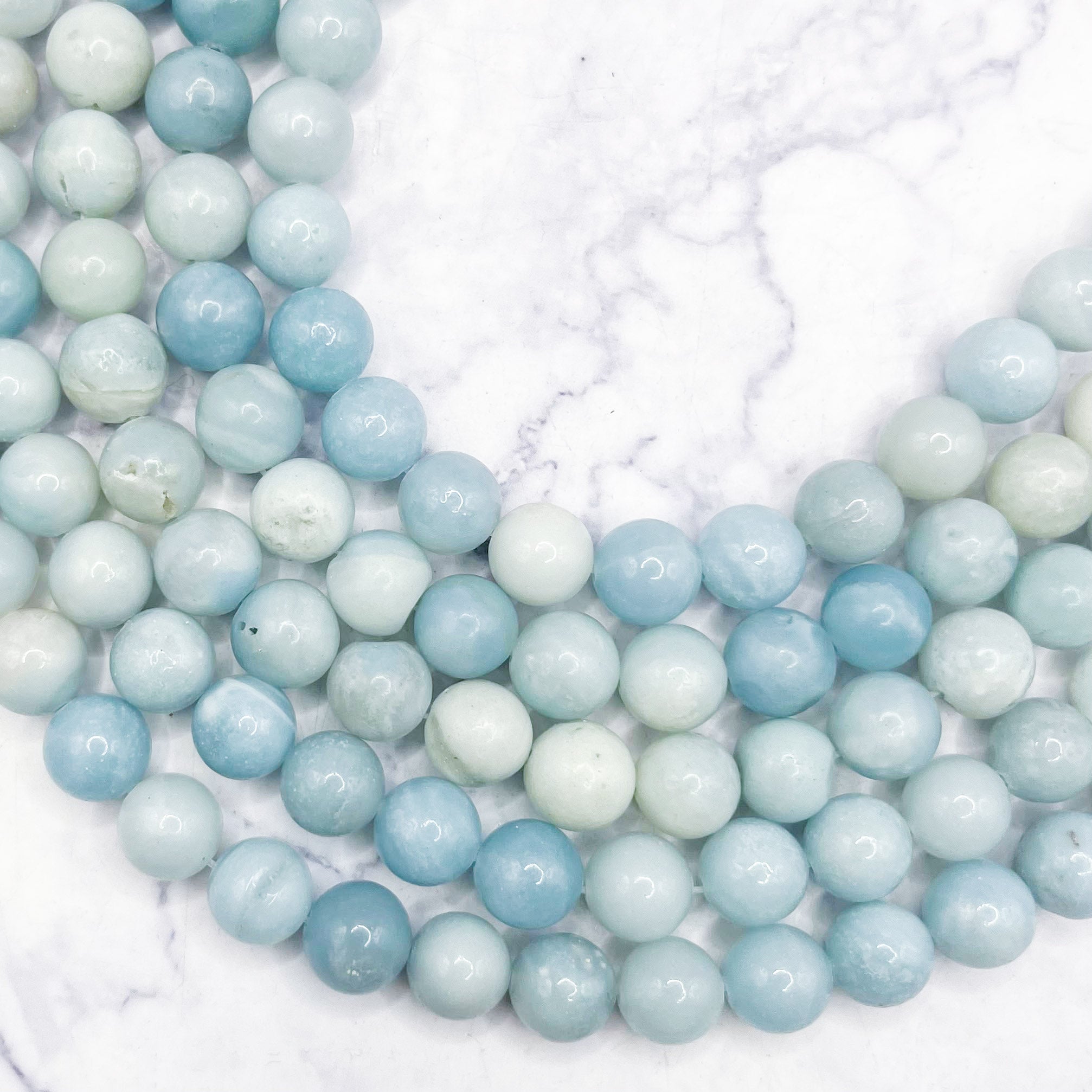 10mm Tonal Amazonite Bead Strand P22