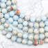 10mm Impression Jasper/Aqua Terra Bead Strand K14
