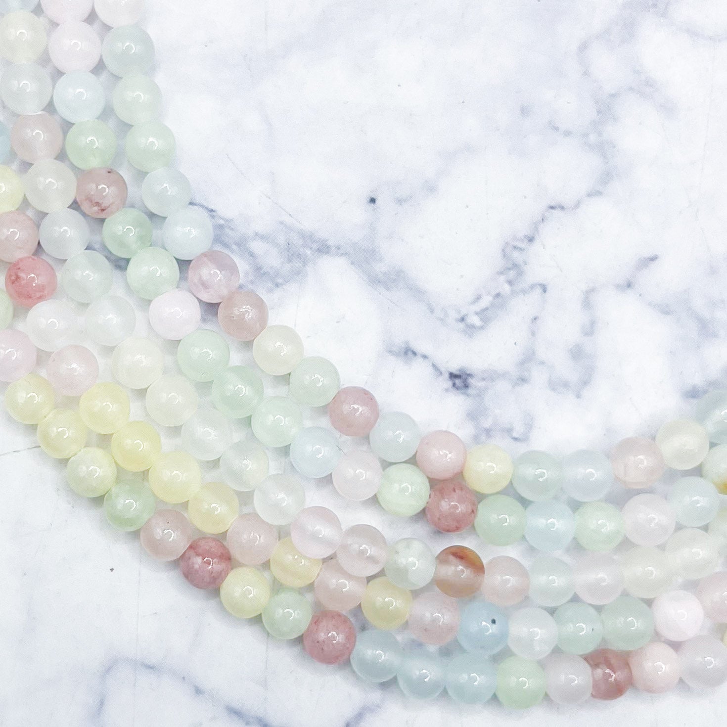 4mm Heart Candy Chalcedony Bead Strand Z8