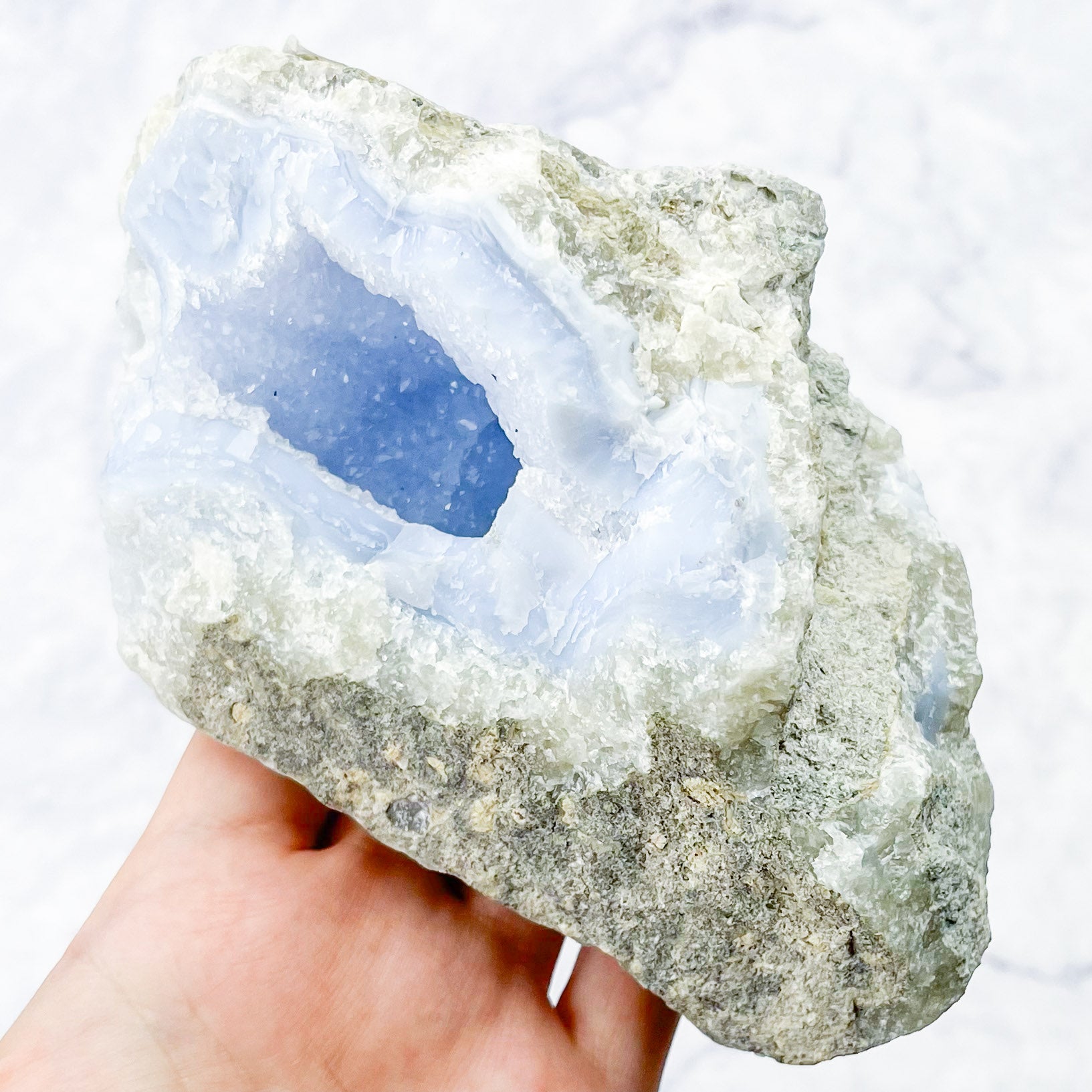 5.5 Inch Blue Lace Agate Specimen Y241