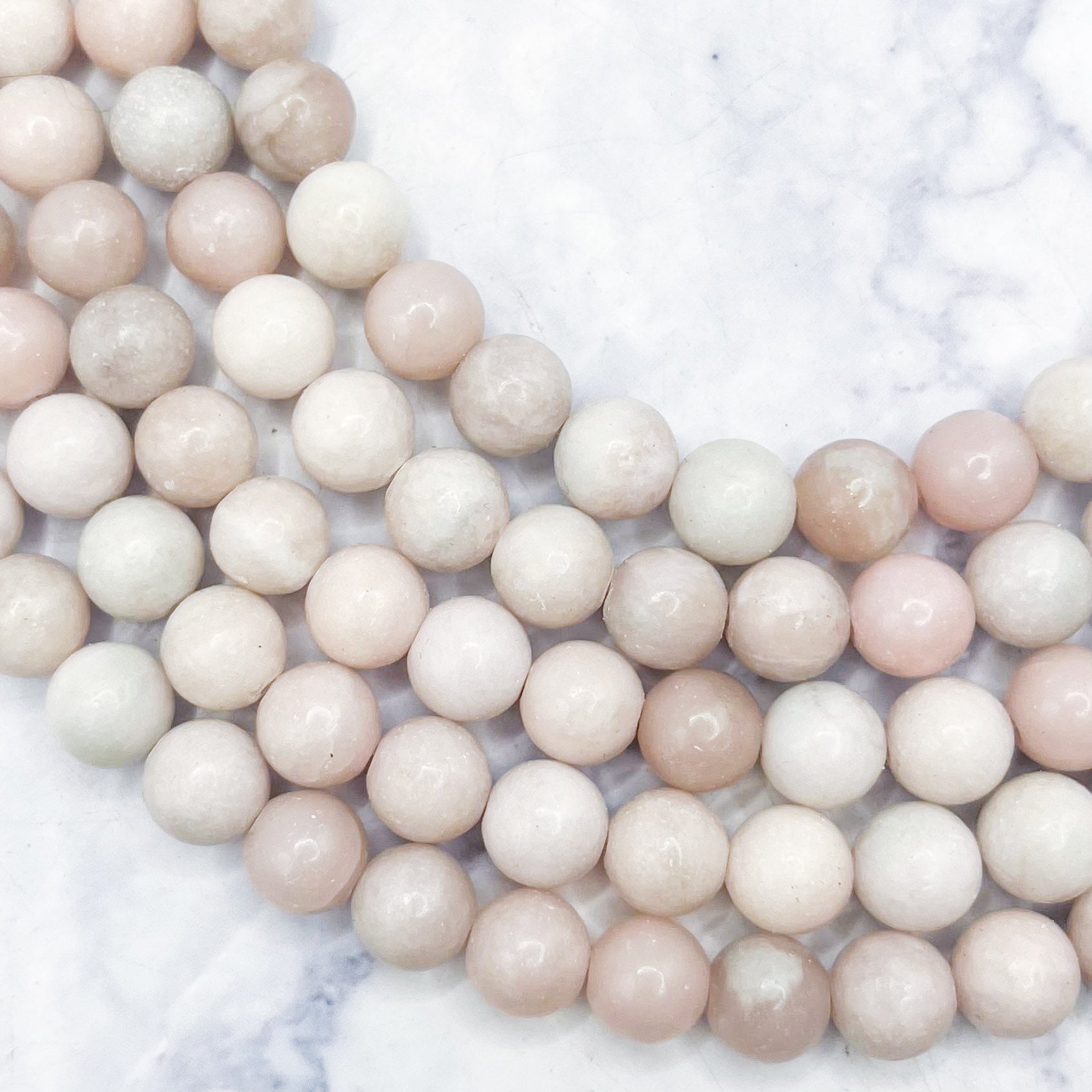 10mm Pink Opal Bead Strand F26