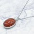 30mm Red Mookaite Oval Pendant R-N6