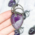 52mm Amethyst Drop Pendant with Dragonfly L10