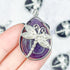 40mm Amethyst Teardrop with Dragonfly Overlay Pendant N10