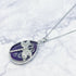 40mm Amethyst Teardrop with Dragonfly Overlay Pendant N10