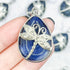 40mm Sodalite Teardrop with Dragonfly Overlay Pendant P10