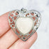 30mm Rose Quartz in Filigree Heart Pendant L8