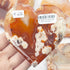 Carnelian Flower Agate Flat Heart $22