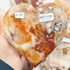 Carnelian Flower Agate Flat Heart $58