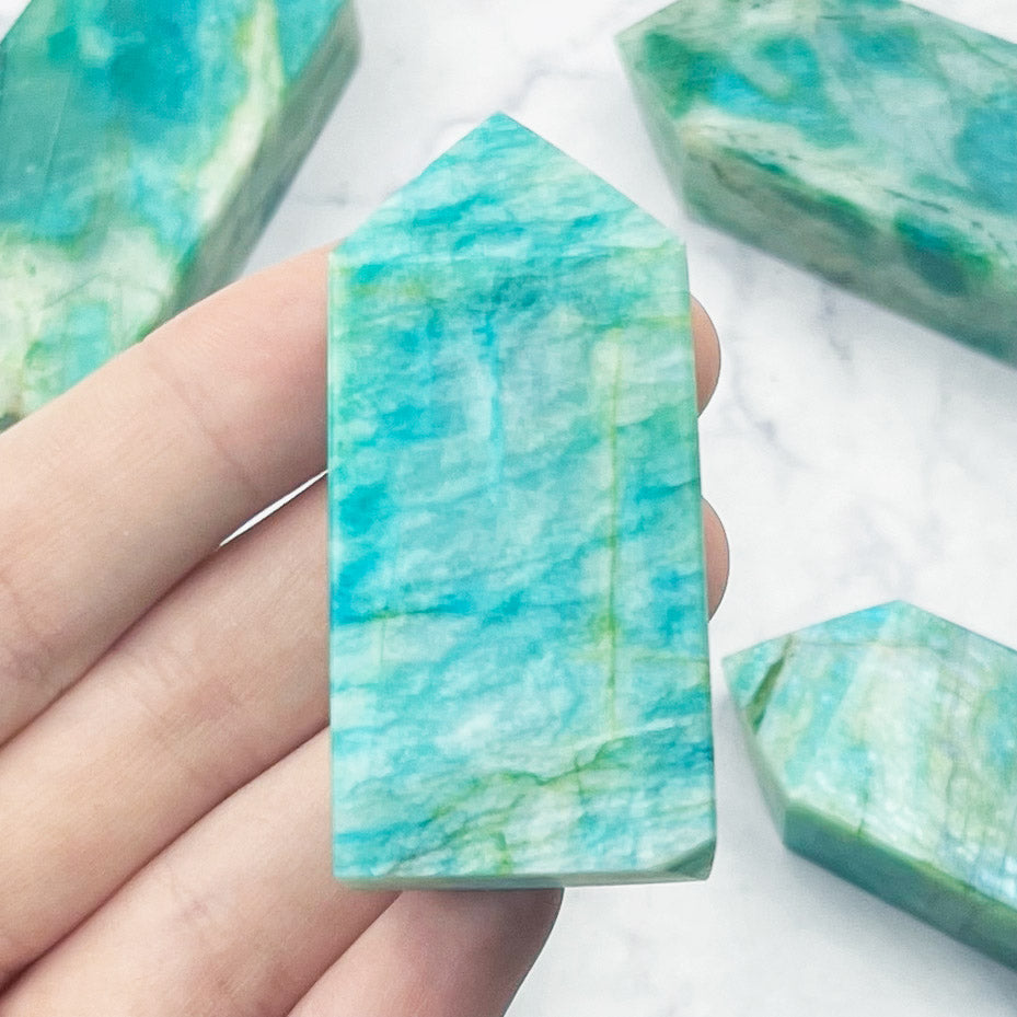 Dyed Green Moonstone Tower $14