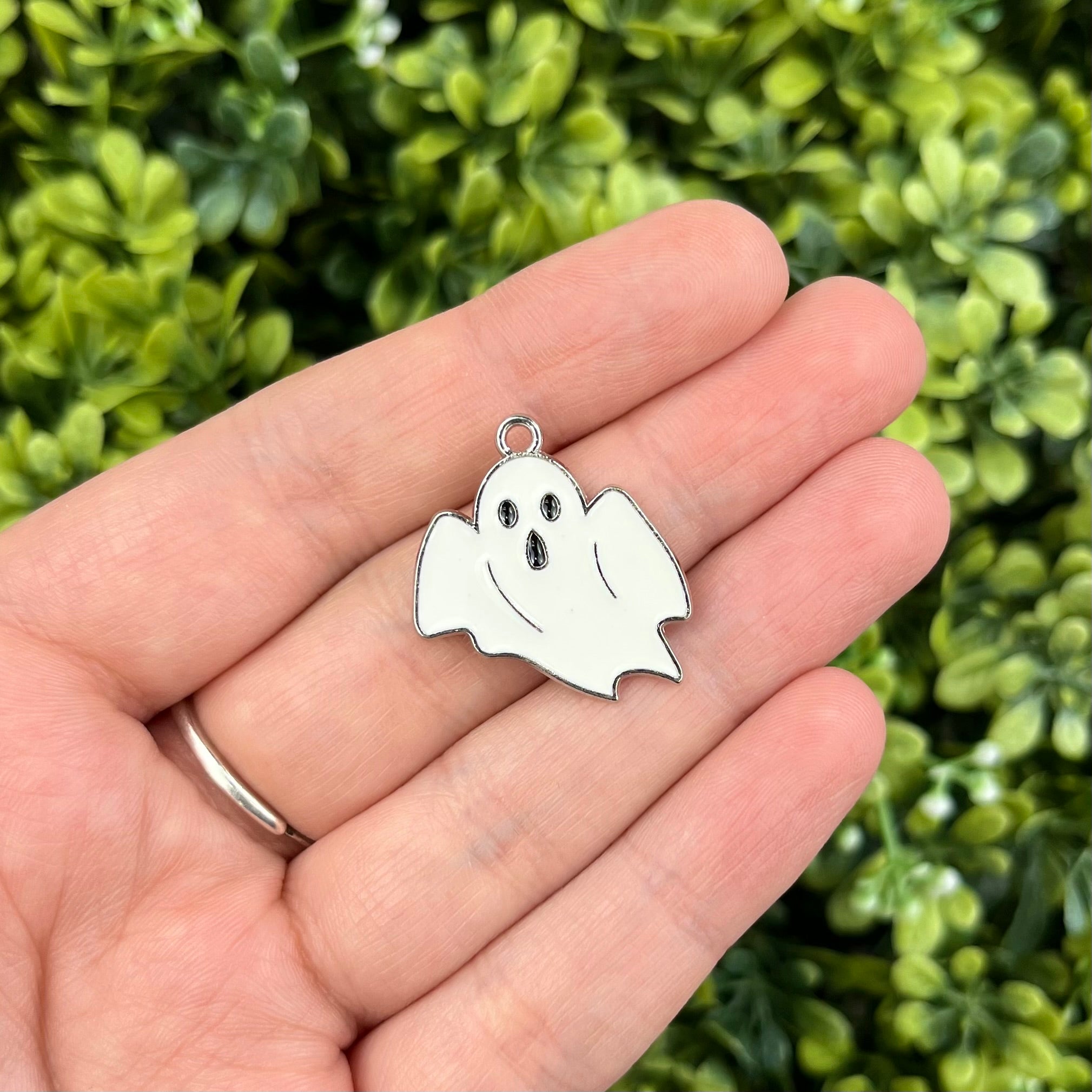 25mm White Sheet Ghost Charm G2