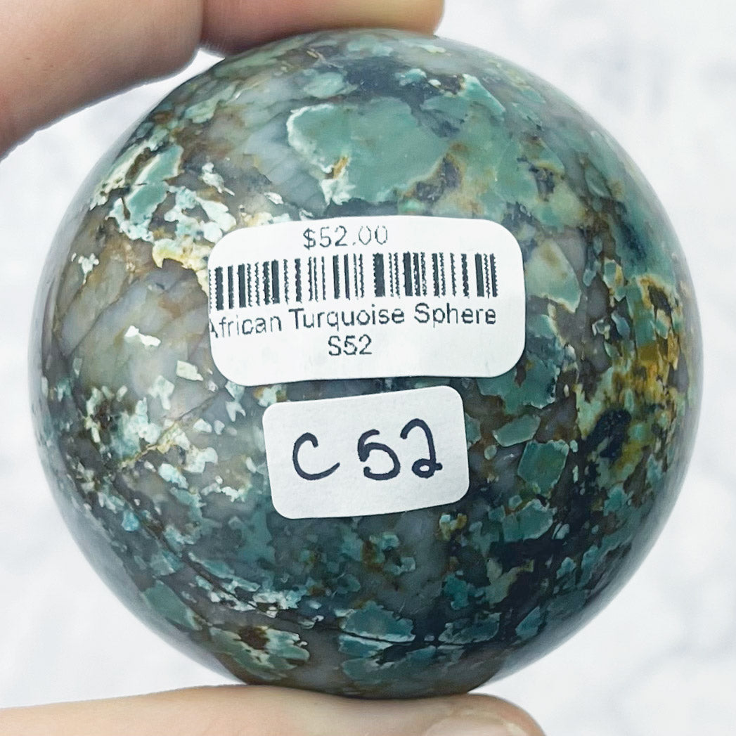 African Turquoise Sphere $52