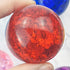 Red Crackle Glass Sphere $20