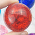 Red Crackle Glass Sphere $20