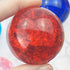 Red Crackle Glass Sphere $20