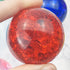 Red Crackle Glass Sphere $20