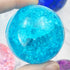 Teal Crackle Glass Sphere $20