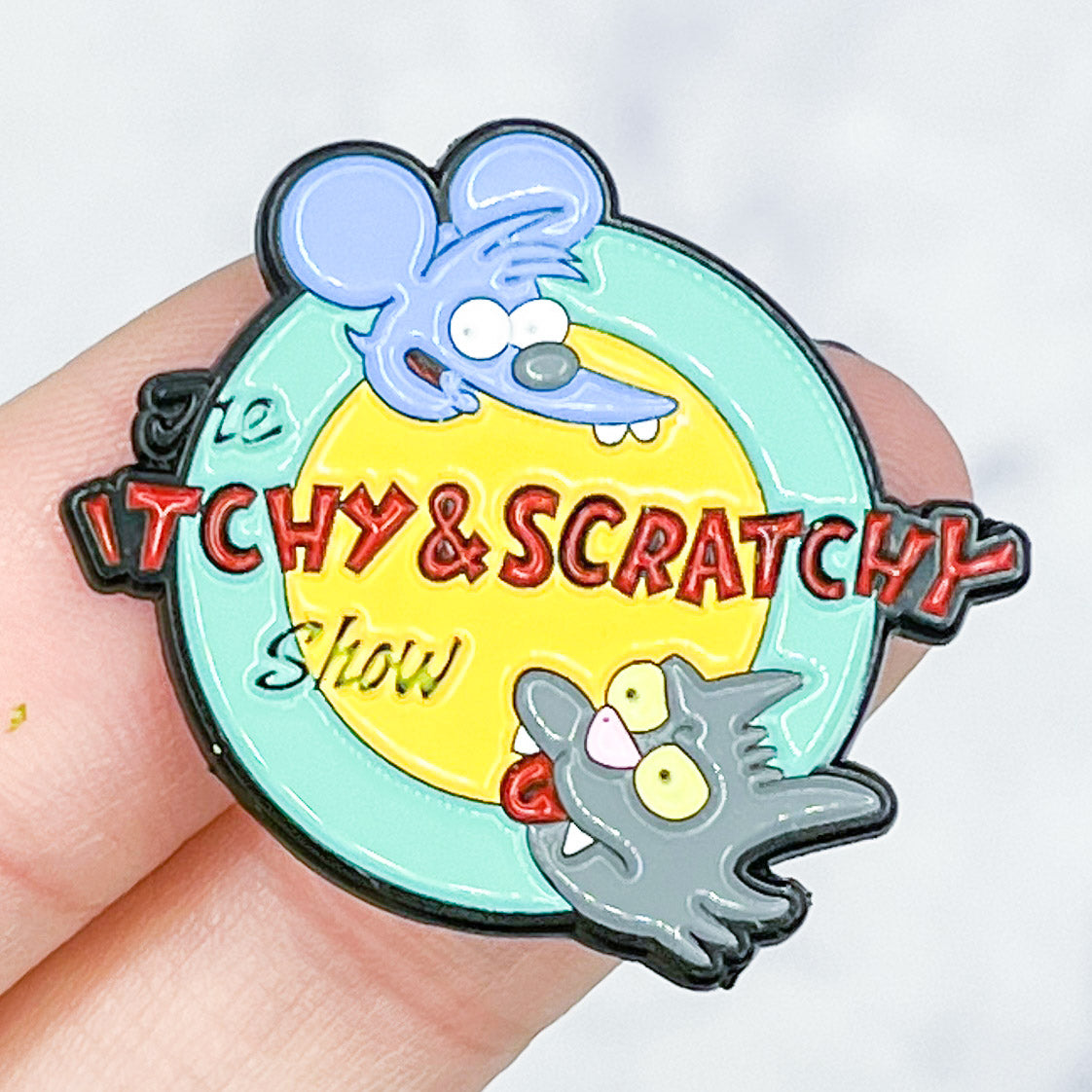 Itchy and Scratchy Enamel Pin