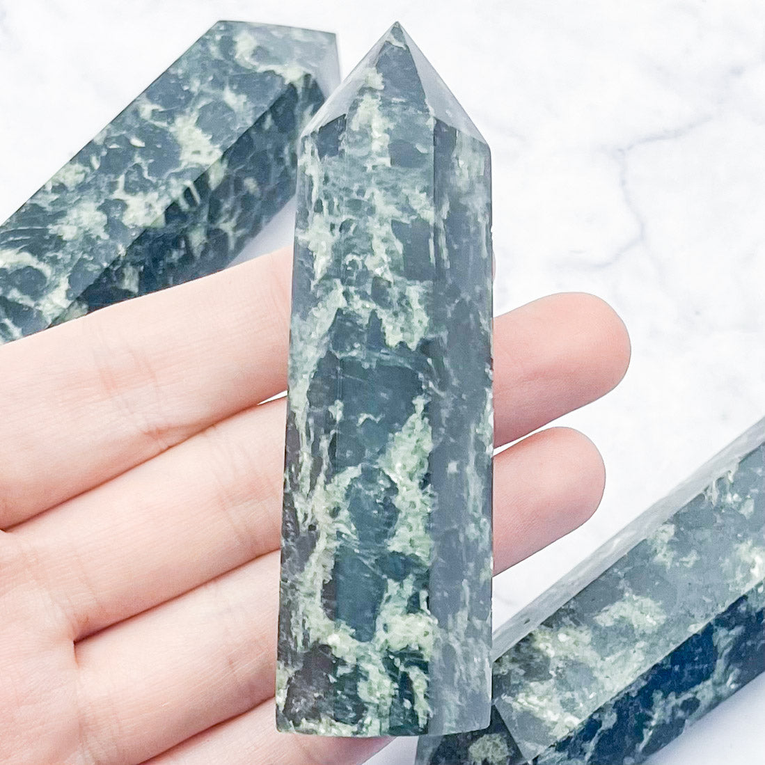 Green Larvikite Towers LL $14