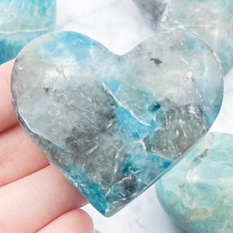 Dark Smoky Amazonite Heart $8