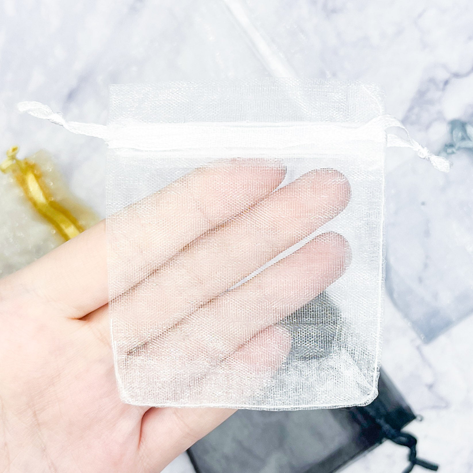 White Organza Gift Bag W3