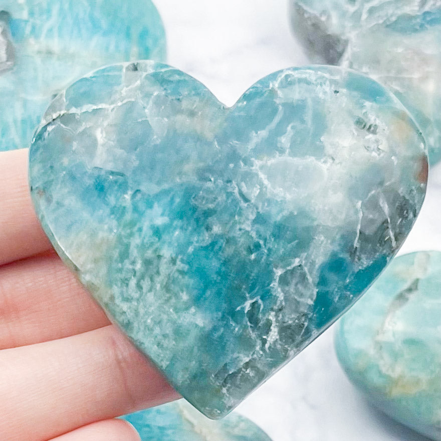 Dark Smoky Amazonite Hearts $12