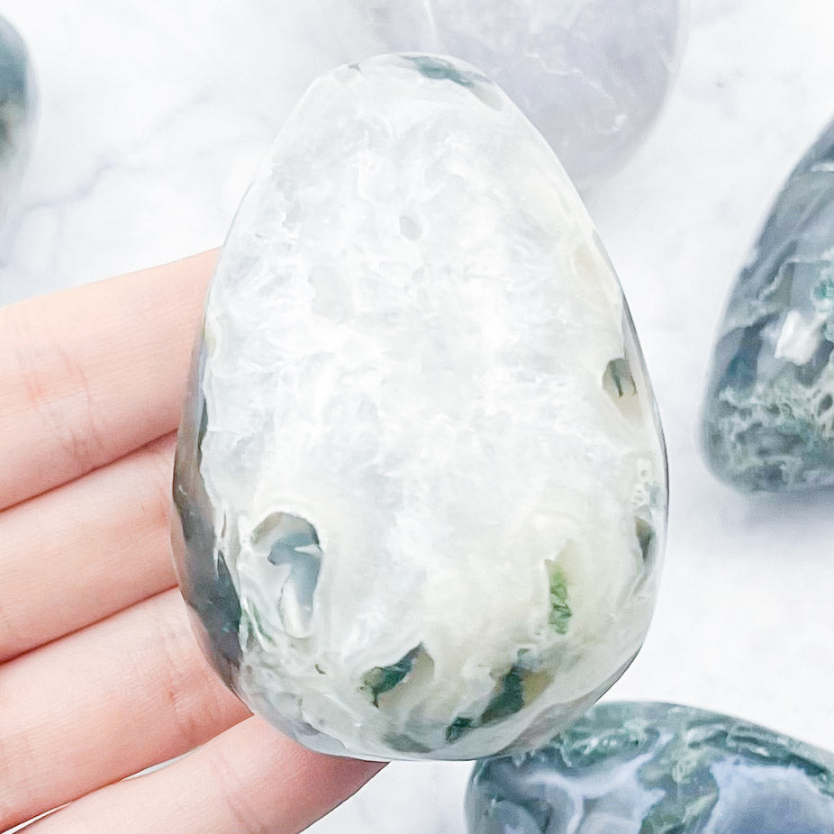 Moss Agate Egg $28