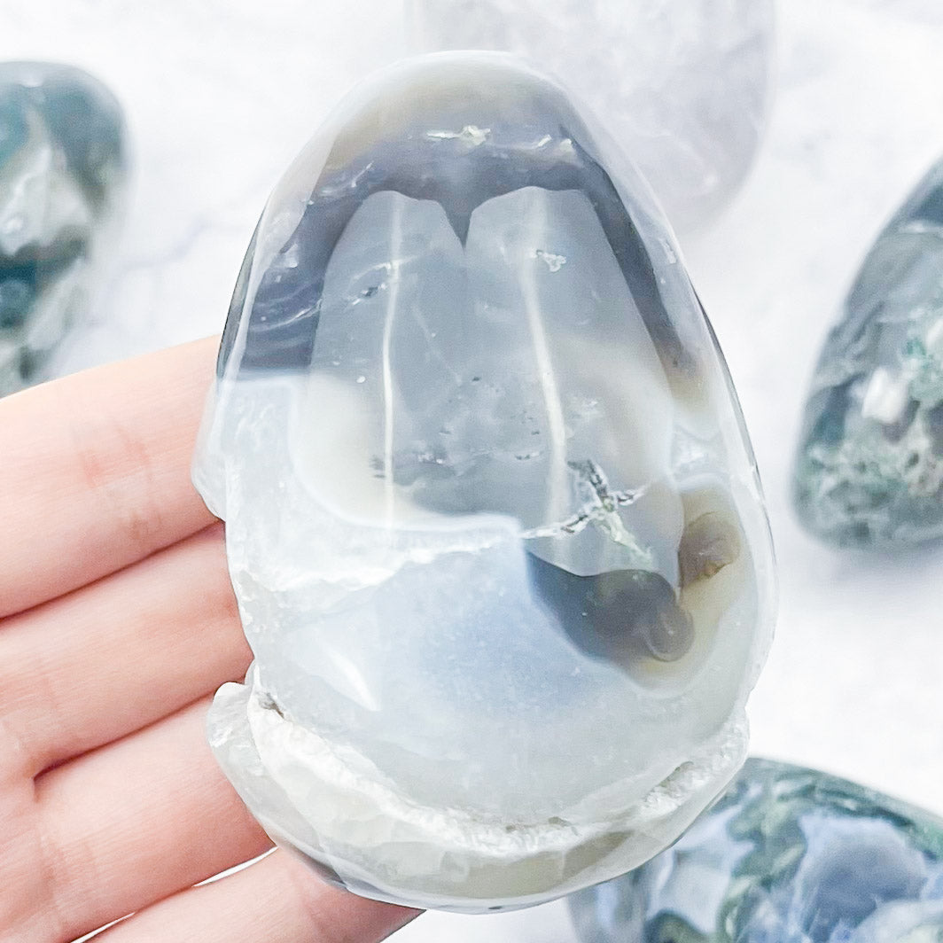 Moss Agate Egg $34