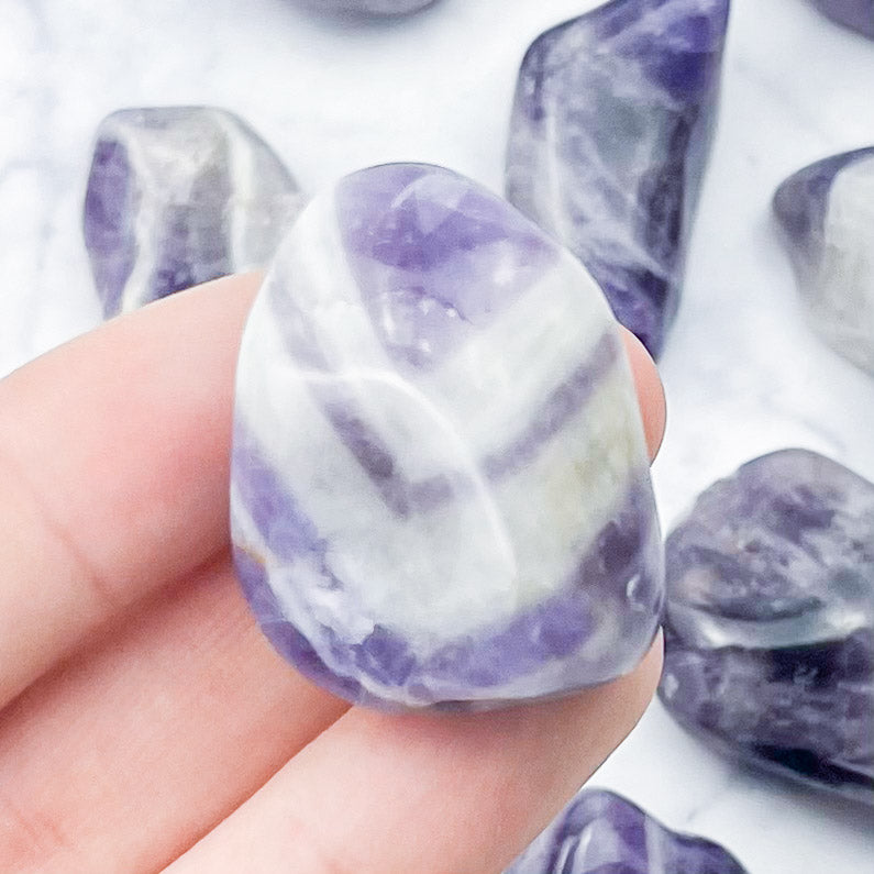 Medium Chevron Amethyst Tumble