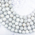 10mm White Lace Agate Bead Half Strand Z14