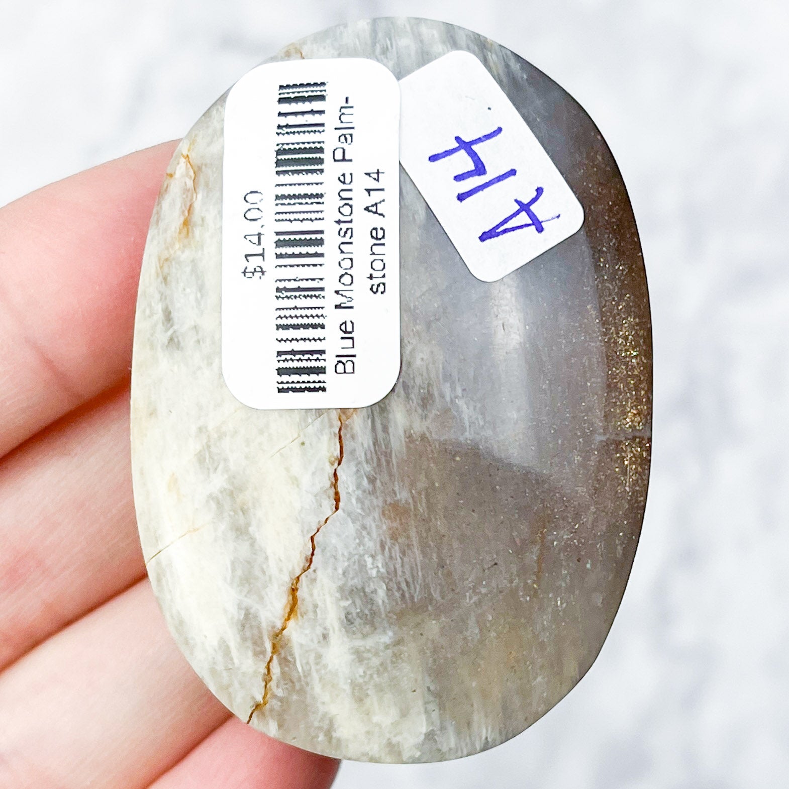 Blue Moonstone Palmstone A14
