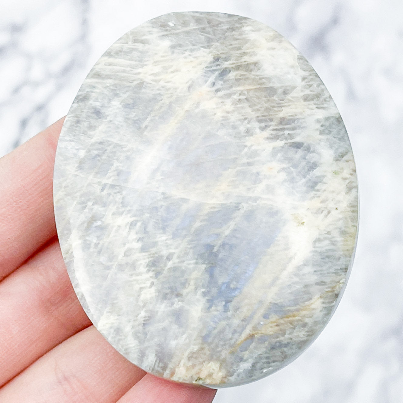 Blue Moonstone Palmstone $21
