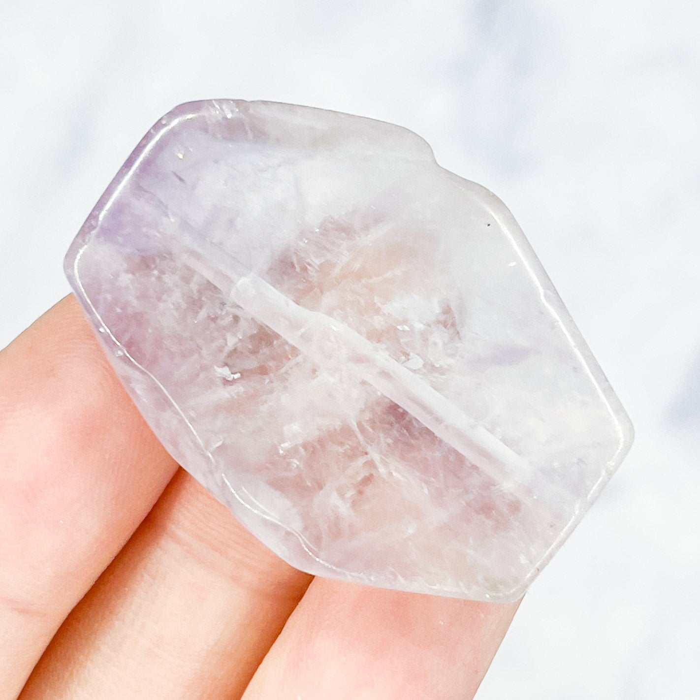 Light Amethyst Flat Slab Focal Bead G55