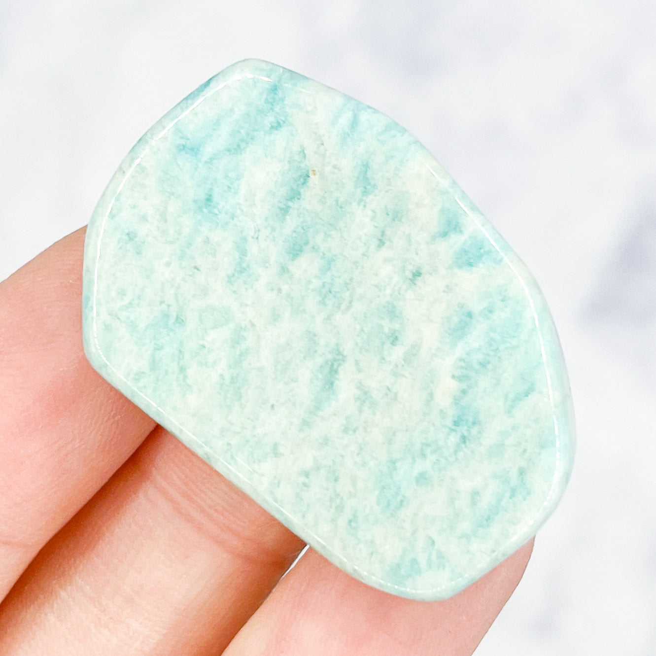 Amazonite Flat Slab Focal Bead D55