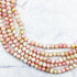 4mm Faceted Peach Sunset Crystal Rondelle Bead Strand N8