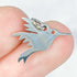 13mm Silver Hummingbird Silhouette Charm N2
