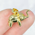 11mm Gold Puffy Elephant with Trunk Up Charm P3