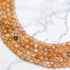 4mm HQ Faceted Multi Peach Moonstone Bead Strand F20