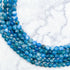 4mm HQ Faceted Blue Apatite Bead Strand D18