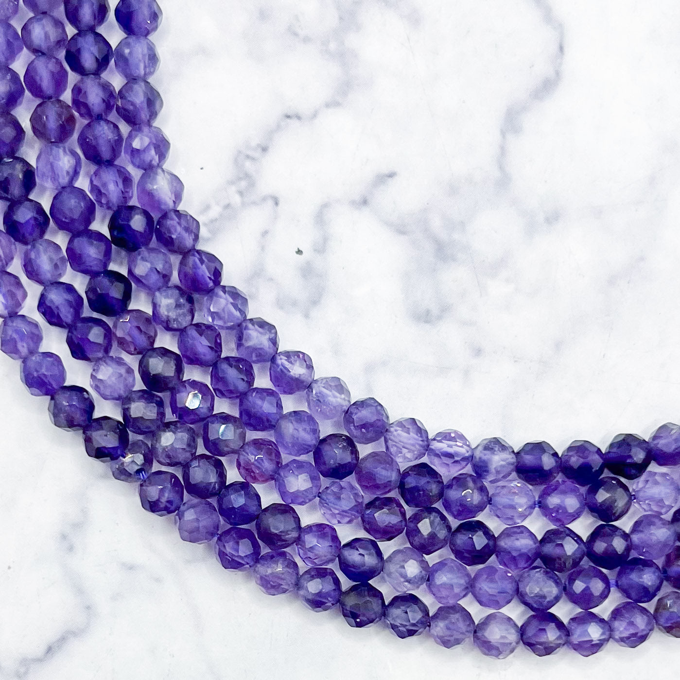 4mm HQ Faceted Amethyst Bead Strand G20