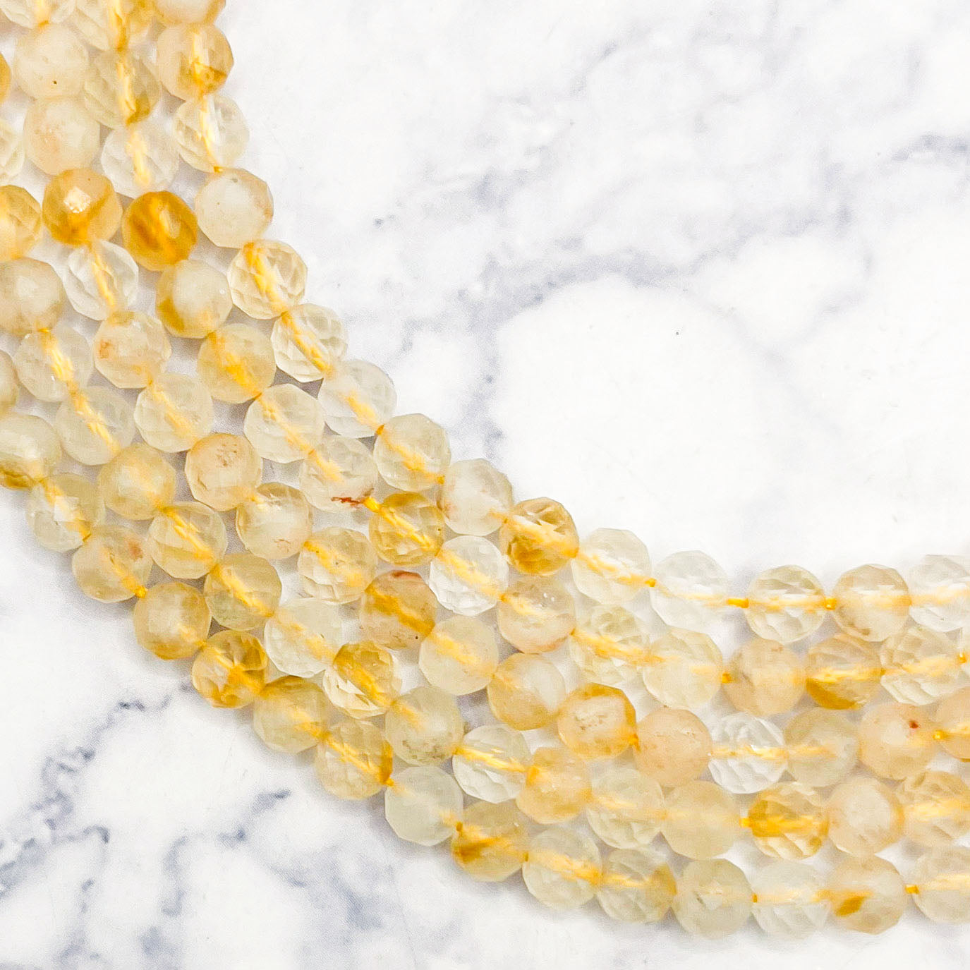 4mm HQ Faceted Citrine Bead Strand Y19