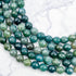 8mm Faceted Moss Agate Bead Strand A12