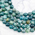 10mm Faceted Moss Agate Bead Strand L14