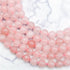 8mm Faceted Rose Quartz Bead Strand L12