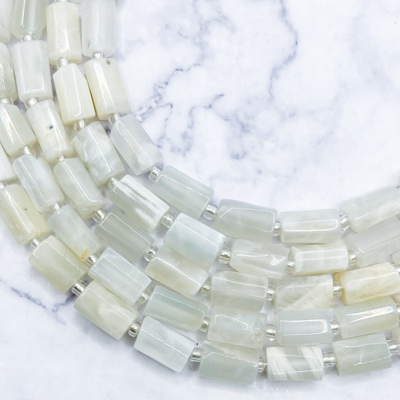 8x12mm Faceted Yellow Moonstone Barrel Bead Half Strand Z14